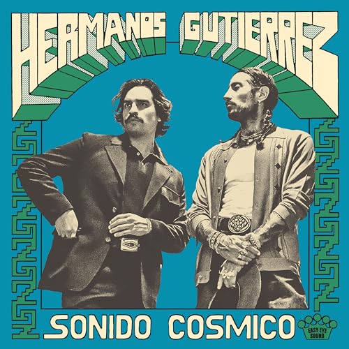 Album cover featuring Hermanos Gutiérrez against a blue background with stylized text.