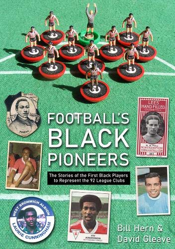 Book cover featuring vintage football imagery and portraits of Black players.