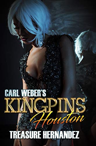 Book cover: woman with white hair, title "Carl Weber's Kingpins: Houston".