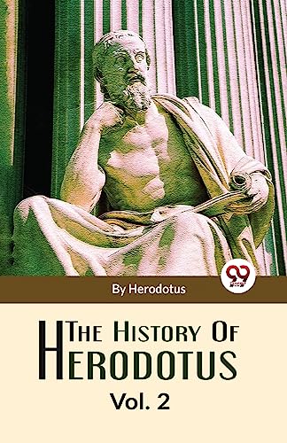 Book cover: "The History of Herodotus Vol. 2" with a statue illustration.