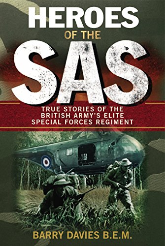 Book cover: "Heroes Of The SAS" with soldiers and a military helicopter.