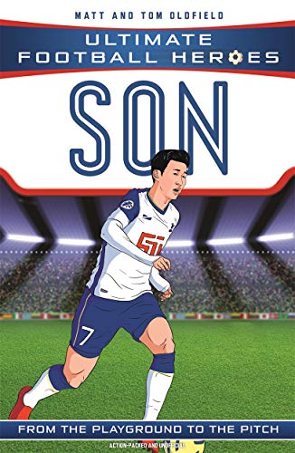 Book cover featuring Son Heung-min in a Tottenham Hotspur uniform on a football pitch.
