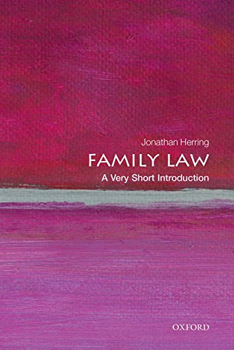 Book cover: "Family Law" by Jonathan Herring, with abstract pink paint.