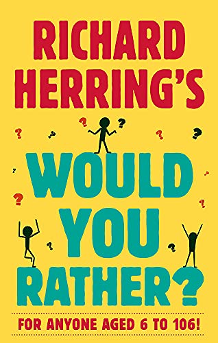 Yellow book cover with stick figures and bold red & green text.