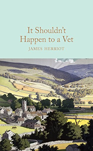 Book cover: "It Shouldn't Happen to a Vet" with rural landscape illustration.
