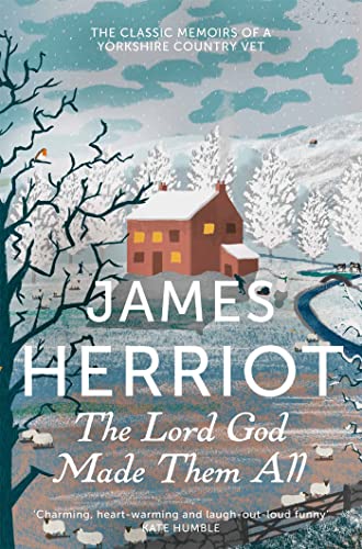 Book cover: snowy Yorkshire countryside with a house and James Herriot’s name.