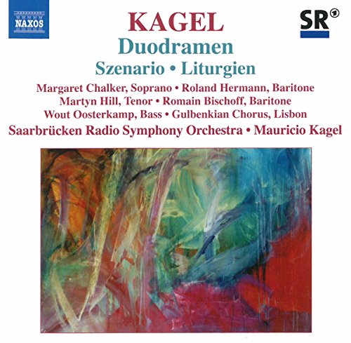 A white CD cover featuring an abstract painting and red and teal text.