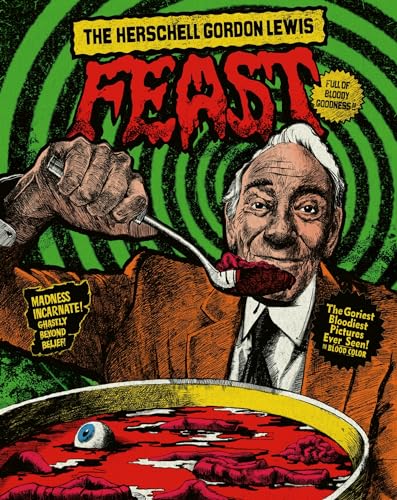 Blu-ray cover for "Feast" featuring a man being fed from a bloody dish.