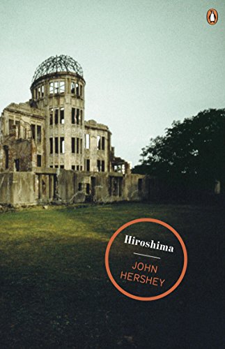 Book cover: ruined building in Hiroshima, text “Hiroshima” by John Hershey.