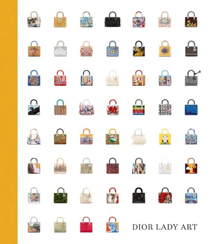 Book cover displaying a grid of uniquely decorated Dior Lady handbags.