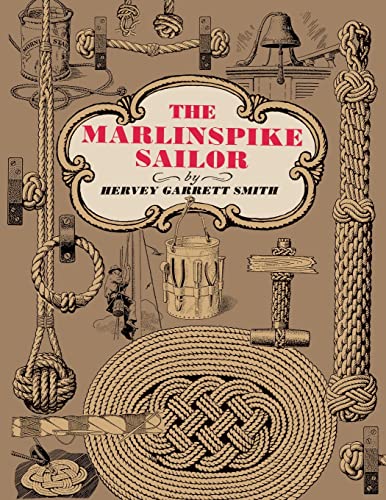 Vintage book cover with ropes, knots, and nautical tools illustration.