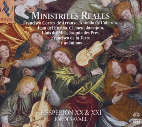 CD cover depicting Renaissance musicians with stringed instruments.
