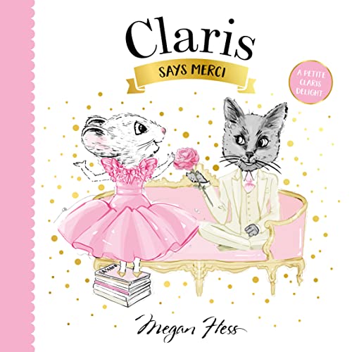 Mouse and cat characters dressed formally on a pink sofa.