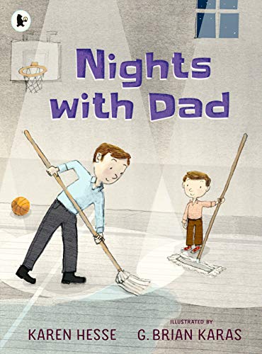 Book cover: father and son cleaning a basketball court together.