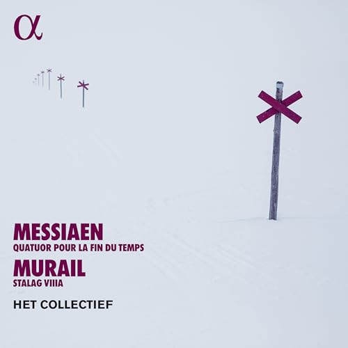 CD cover with a stark winter landscape and a red cross symbol.