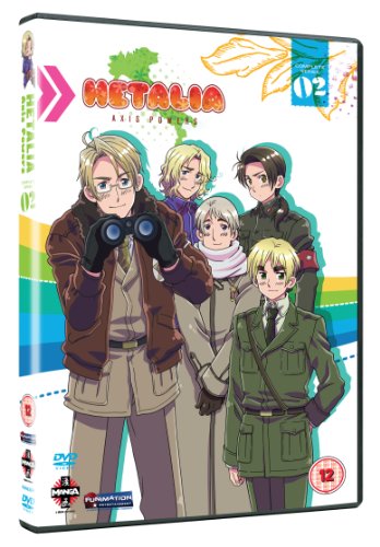 DVD cover art featuring five anime characters from Hetalia Axis Powers series two.