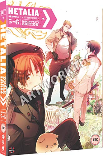 “Hetalia World Party” Seasons 5 & 6 DVD cover with anime characters.