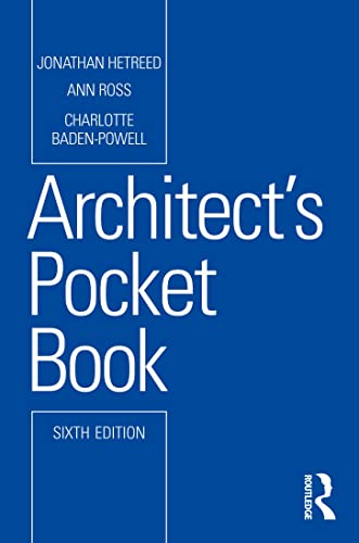 Blue book cover with white text: "Architect's Pocket Book," Sixth Edition.