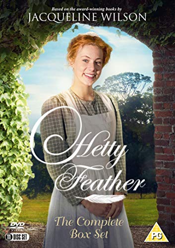 Hetty Feather DVD cover featuring a young woman in period clothing.