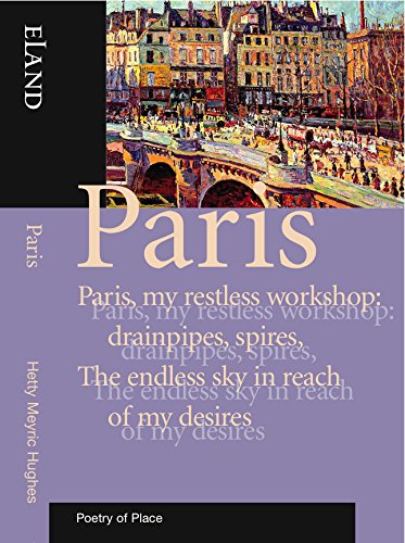 Book cover: Parisian cityscape painting with large, stylized title “Paris”.