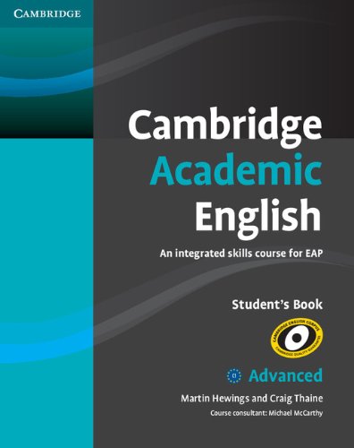 Cambridge Academic English C1 Advanced Student's Book cover, dark blue and teal.