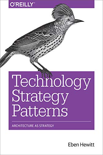 Book cover: "Technology Strategy Patterns" with a bird illustration.