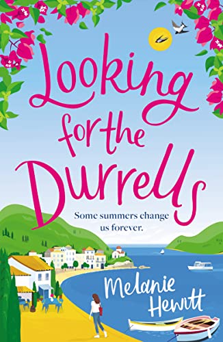 Book cover with pink title, coastal illustration, and author Melanie Hewitt.
