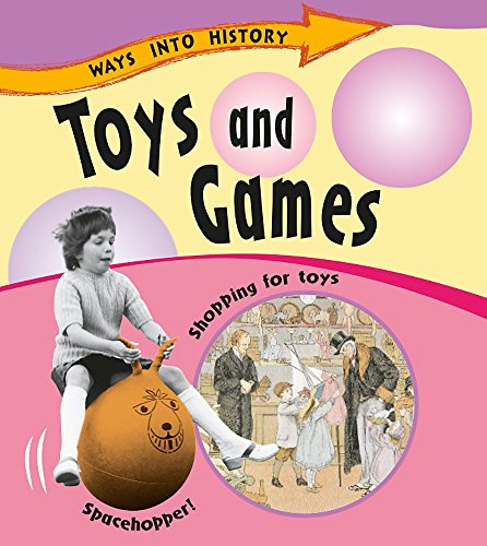 Book cover: "Toys and Games" with vintage images of children playing.
