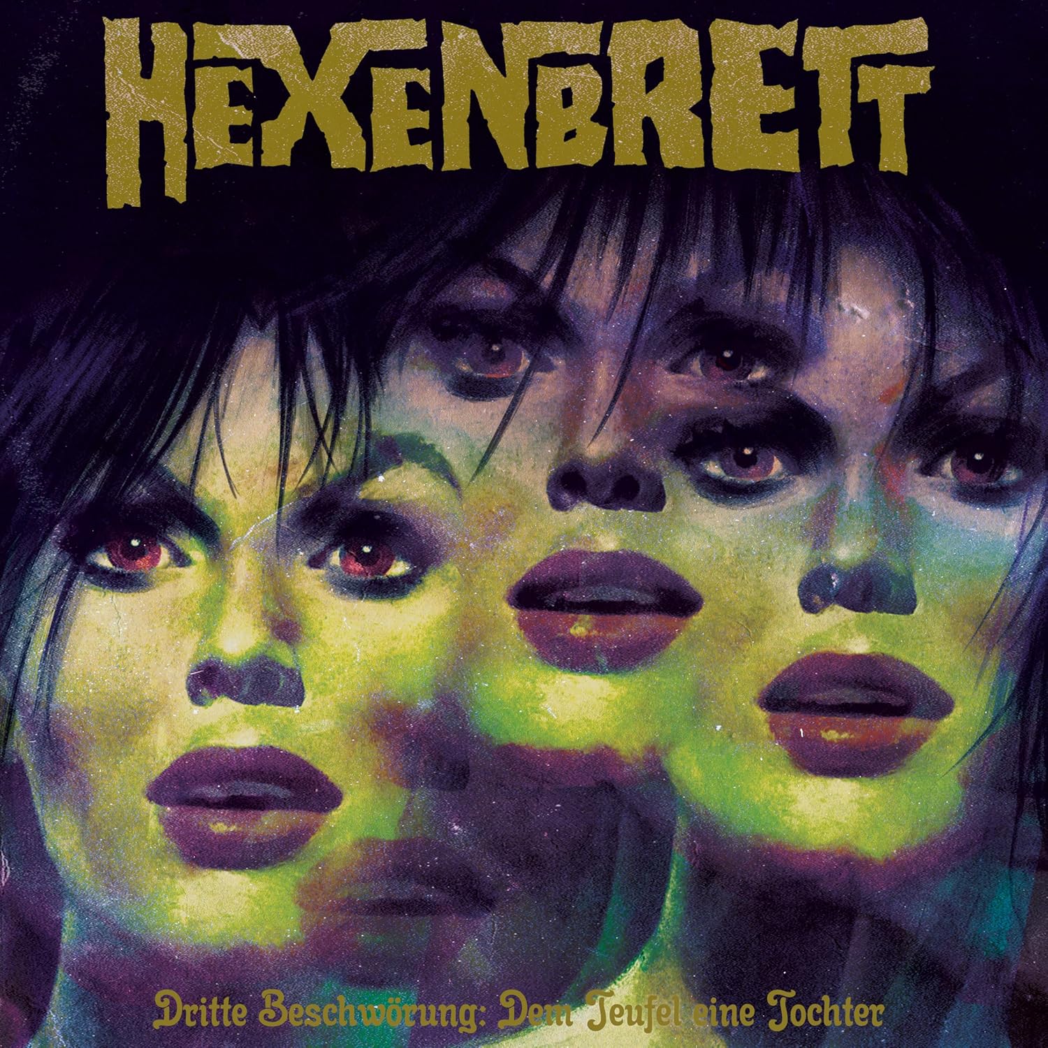 Album cover art featuring three overlapping, ghostly female faces in green and purple hues.