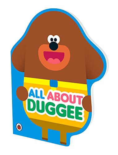 Duggee-shaped board book with bright colors and Duggee’s smiling face.