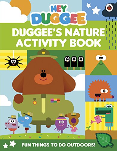 "Children's activity book cover featuring cartoon bear and friends outdoors in a colorful collage."