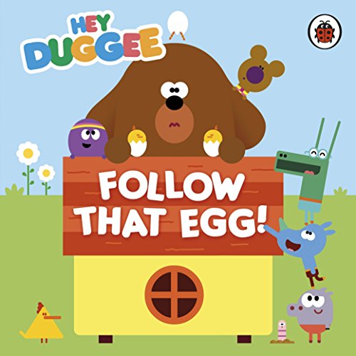 "Children's book cover featuring cartoon characters and a large bear behind a sign."