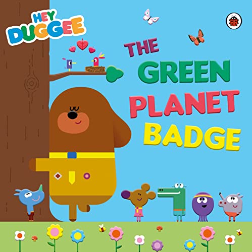 Hey Duggee book cover featuring Duggee and friends amongst flowers.