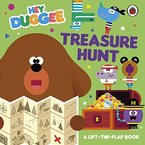 Cover of Hey Duggee: Treasure Hunt book featuring Duggee, friends, and a treasure map.