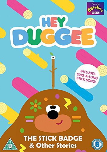 Hey Duggee DVD cover featuring Duggee and a stick with rings.
