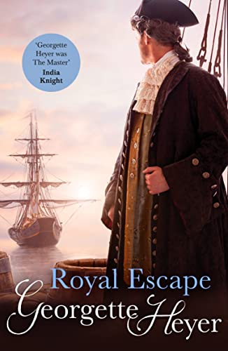 Historical romance novel cover featuring a man in 18th-century attire and a sailing ship.