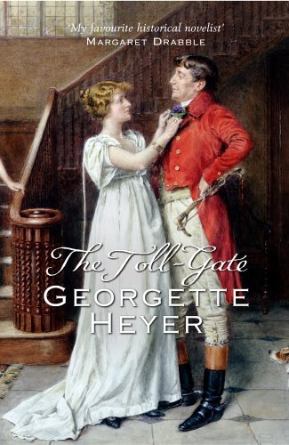 Book cover: man in a coat, landscape background, title "The Toll-Gate".