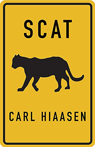 Yellow book cover with black silhouette of a walking panther.