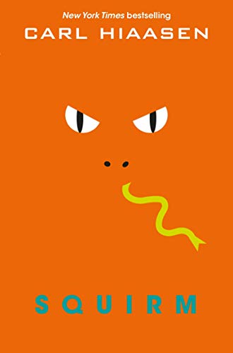 Orange book cover with stylized white and black snake illustration.