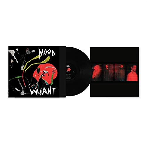 Hiatus Kaiyote “Mood Valiant” vinyl record with abstract red and black cover art.