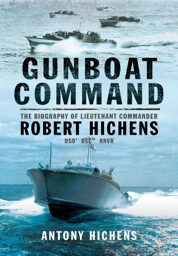 Book cover: “Gunboat Command” featuring a gunboat in stormy seas.