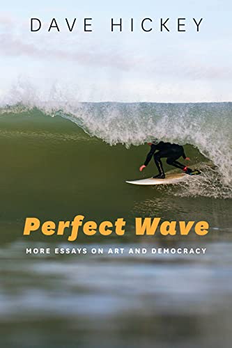 Book cover: surfer riding a wave, title “Perfect Wave” in yellow.