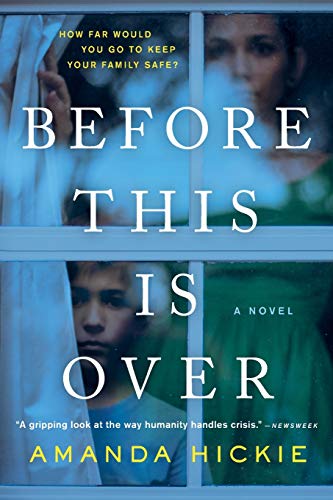 Book cover: "Before This Is Over" with faces peering through curtains.