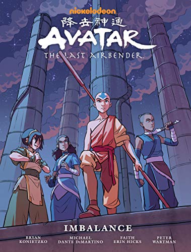 Cover of “Avatar: The Last Airbender Imbalance” graphic novel featuring characters.