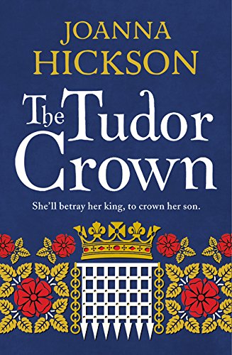 Book cover for "The Tudor Crown" with a golden crown and red roses.
