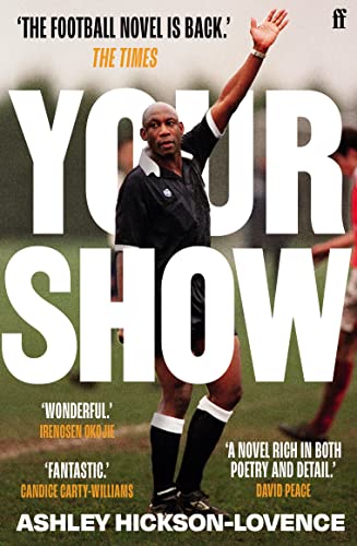 Book cover featuring a football referee signaling with his arm raised on a pitch.