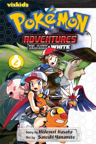 Pokémon Adventures: Black & White volume 2 manga cover with characters.