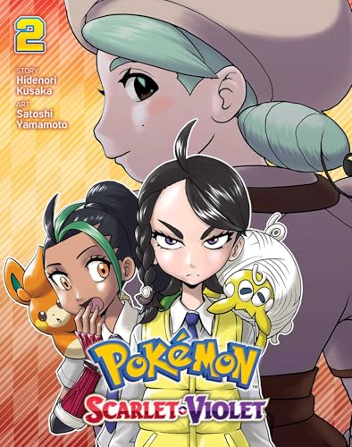 Pokémon Scarlet & Violet manga volume 2 cover with characters and Pokémon.