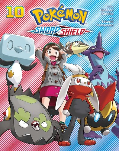 Manga cover featuring a girl surrounded by various Pokemon characters against a split background.