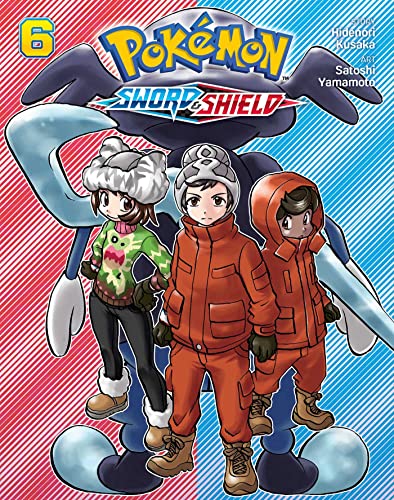 Pokémon Sword & Shield volume 6 cover with characters and a Corviknight.
